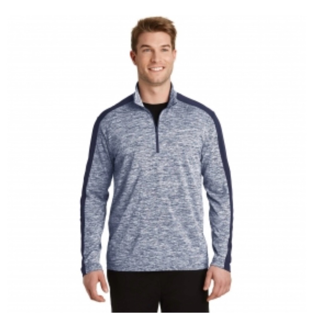Men’s Sport-Tek Color Block 1/4 Zip Pullover XXL NWOT Navy Heather